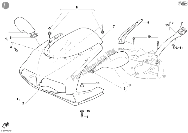 Todas las partes para Cubierta de Ducati Superbike 748 E 2001